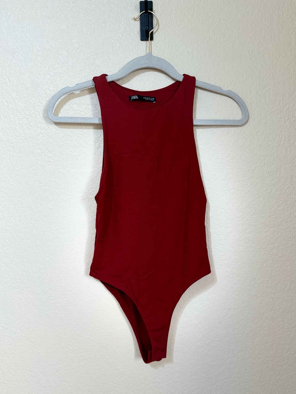 Zara Deep Red Sleeveless Bodysuit